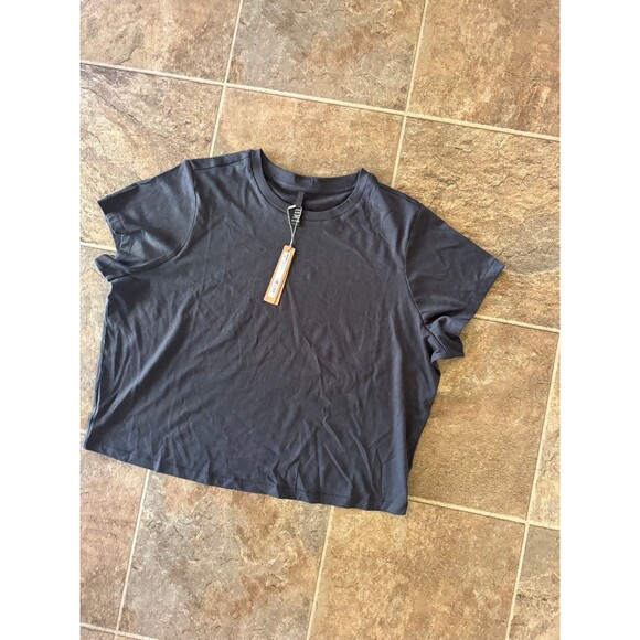 Skims Relaxed Shrunken T-Shirt Ash Size XL - Picture 4 of 8